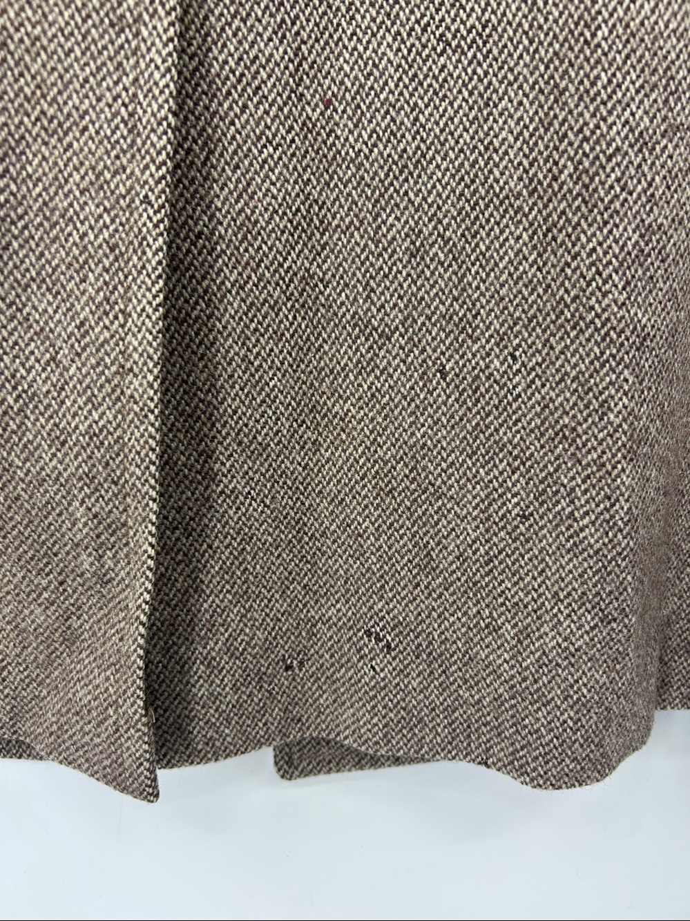 VTG Andesian Crown Craig SF Mens Wool Trench Coat Brown Tweed Large - Picture 12 of 14